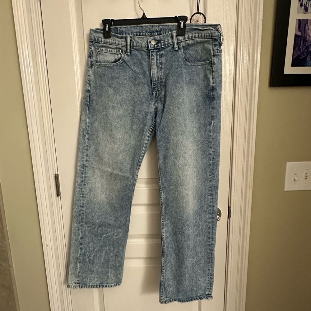 Levi's Men's Faded Light Blue Straight Jeans